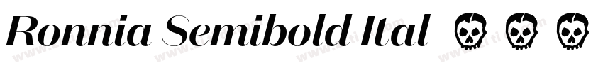 Ronnia Semibold Ital字体转换